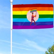 Bayyon LGBT Community Flag Carried by a Transgender Person Flag Banner with Grommets 3x5Feet Man cave Decor
