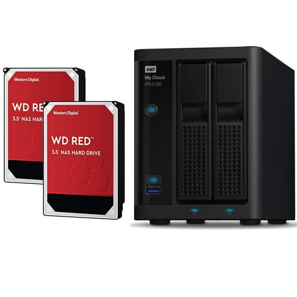 Wd My Cloud Pr2100 2 Bay Nas Enclosure 2 Wd 4tb Red Nas Hard Drives