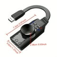 thumbnail image 2 of MesaSe 7.1 Channel External USB Computer Game Audio Card For Gaming External USB 3.5mm Adapter Audio Card Plug And Play PC Laptop, 2 of 6