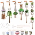 thumbnail image 5 of Macrame Plant Hangers, 6Pack Hanging Planters for Indoor Plants w/ 6 Set Hangers Kit Handmade Macromay Plant Hangers Indoor Flower Pots Holder Stand for Boho Home Décor (POTS NOT Included), 5 of 5