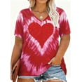 thumbnail image 3 of ALLTB Plus Size Valentines Shirts for Women Cute Love Heart Shirt Valentine T Shirt Red Short Sleeve Casual Hearts Graphic Tops, 3 of 6