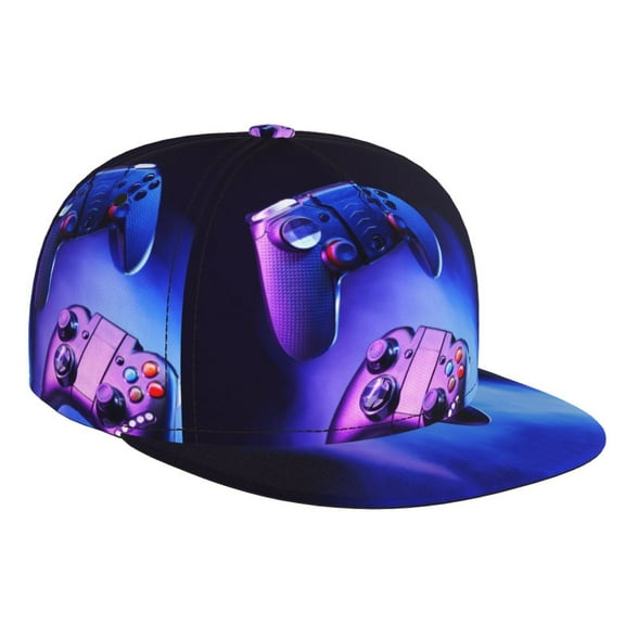 Hirioo Play Gaming for Baseball Cap Men Cap Flat Brim for Men Women Teens Adjustable Baseball Cap