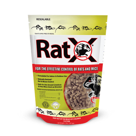 RatX, All-Natural Rat and Mouse Killer Pellets, 3 lb Bag