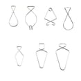 thumbnail image 3 of 10 Pièces de Plafond Crochets de Tuiles en Acier Inoxydable Facile installtion Conception Simple Sans Déformation Pendaison Signe Organisation à la Maison en Forme de Poisson F3, 3 of 6