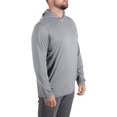 thumbnail image 2 of Realtree Men's Long Sleeve Fishing Hoodie, Performance Hooded Tee Shirt in Grey, Sizes S-3XL, 2 of 9