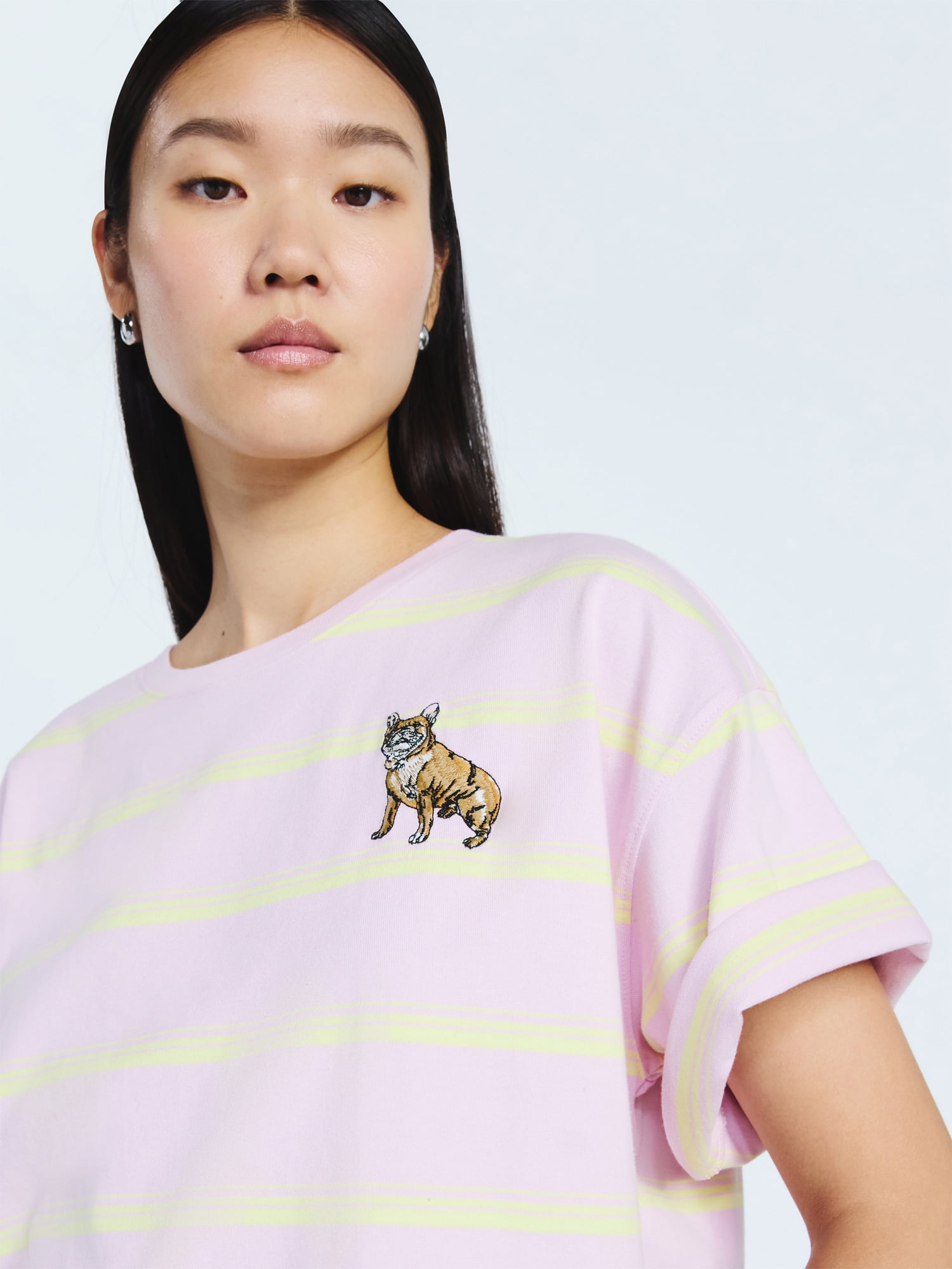 Scoop Women’s and Women's Plus Cotton Cropped Tee with Short Sleeves, Sizes XS-4X