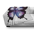 thumbnail image 3 of Swallowtail Butterfly Soft Flannel Fleece Throw Blanket, Vivid Animal Nature Fragile Creature, Cozy Plush for Indoor and Outdoor Use, 50" x 70", Violet Blue Maroon Pink, by Ambesonne, 3 of 6