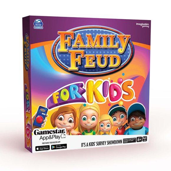 Imagination Games Family Feud Kids Game - It's A Kids' Survey Showdown Board Game