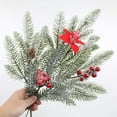 thumbnail image 5 of Yoyauz Snow Scrub Christmas Berry Pine Sticks Artificial Red Berry Pine Branches Artificial Pine Stems With Pine Cone For Christmas Tree Wreath DIY Craft Floral Arrangement Holiday Decoration（5PCS), 5 of 6