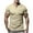 Beige, variant on Men's Casual Henley Short Sleeve V-Neck Button Decorated T-Shirt Fashion T-Shirt with Pocket