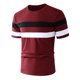 thumbnail image 3 of Tops para hombre, blusas y camisas de manga corta con cuello redondo para hombre, jersey informal de patchwork con cuello redondo para hombre, blusa deportiva de manga corta para fitness, blusa de pol, 3 of 8