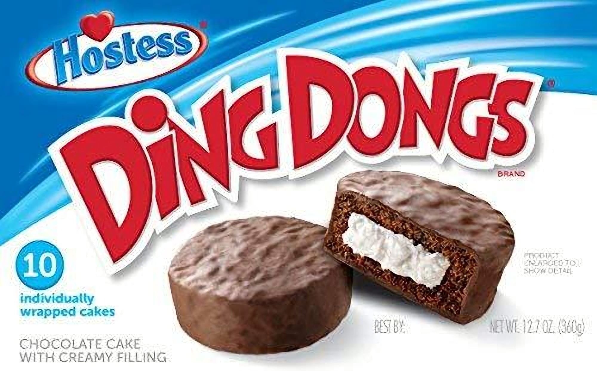 Hostess Ding Dongs Chocolate Donuts, 12.7 oz, 2 Pack