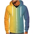 thumbnail image 2 of Hombres Casual Deportes Fitness Sudadera Con Capucha Cremallera Gradiente Tie-Dye Estampado Chaqueta Pompotops oipoqjl36473, 2 of 4