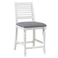 thumbnail image 6 of Furniture of America Treon Wood 5-Piece Counter Dining Set in Antique White, 6 of 13