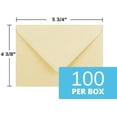 thumbnail image 2 of 1InTheOffice A2 a2 Envelopes Ivory, Gummed Ivory Invitation Envelopes, 4 3/8" x 5 3/4", 100/Box, 2 of 4