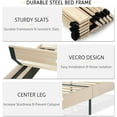 thumbnail image 4 of Sha Cerlin Queen Bed Frame, Upholstered Platform Bed with Wingback and Geometric Headboard, Beige, 4 of 9