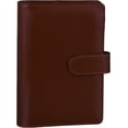 thumbnail image 1 of A6 PU Leather Notebook Binder Refillable 6 Ring Binder for A6 Filler Paper, Loose Leaf Personal Planner Binder Cover with Magnetic Buckle Closure, Bro, 1 of 4