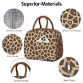 thumbnail image 4 of Giraffe Print Lunch Tote for Women - Insulated, Waterproof & Leakproof Thermal Lunch Bag with Rustic African Grassland Design, Durable & Stylish for Office, Work, School, 4 of 5