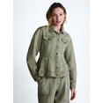 thumbnail image 2 of Scoop Women’s and Women's Plus Trucker Jacket with Peplum Hem, Sizes XS-4X, 2 of 6