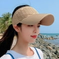 thumbnail image 3 of CoCopeanut New Long Brim Ponytail Baseball Cap Women Casual Hollow Out Breathable Empty Top Hat Spring Summer Outdoor Sports Golf Beach Hat, 3 of 6