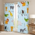 thumbnail image 2 of Homewish Geometric Polka Dots Black Out Curtains,Zoo Lion Giraffe Curtains Pack of 2 (42x63 Each),Jungle Elephant Crocodile Bedroom Curtains For Boys Kids,Luxury Bedroom Decor, 2 of 6