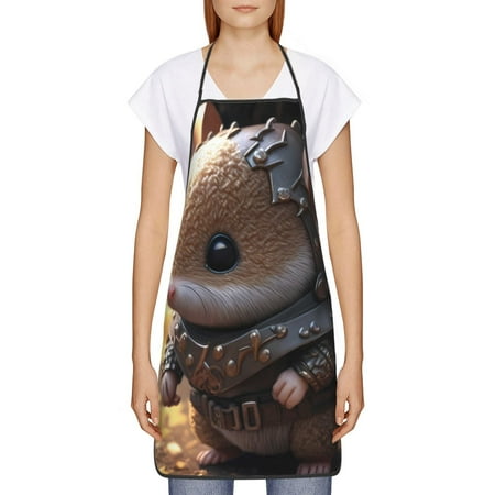 

Goofa Bib Apron Unisex Aprons Adjustable Waterdrop Resistant Cooking Kitchen Apron for Chef Cute Big-Eared Mouse Pattern Apron Bulk