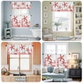 thumbnail image 3 of Kitchen Window Curtains Valance and Tier Set, Red Starfish Coral Fish Rod Pocket Tier Curtains and Valance 3 Piece Set, Abstract Ocean Life Light Filtering Window Treatment for Bedroom Living Room, 3 of 9