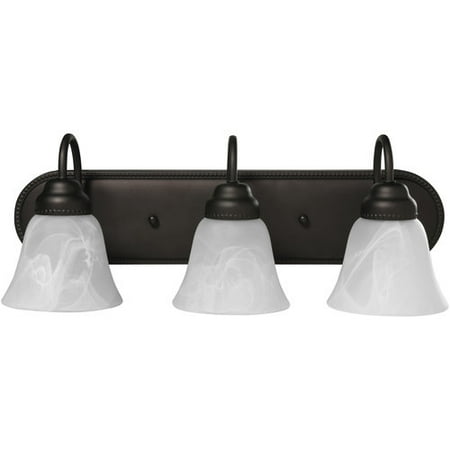 Hampton 3-Light Camille Bath Vanity Light, Oil Rubbed Bronze ... - Hampton 3-Light Camille Bath Vanity Light, Oil Rubbed Bronze