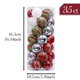 thumbnail image 5 of Valery Madelyn 35ct 2.76" Christmas Ball Ornaments, Red Green White Shatterproof Ornaments for Party Decor, 5 of 10