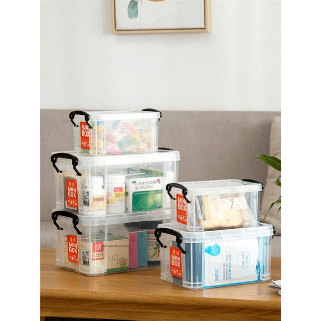 Mini caja de almacenamiento transparente, caja de almacenamiento para clasificar piezas de juguetes, bloques de construcción, caja pequeña organizadora con tapa
