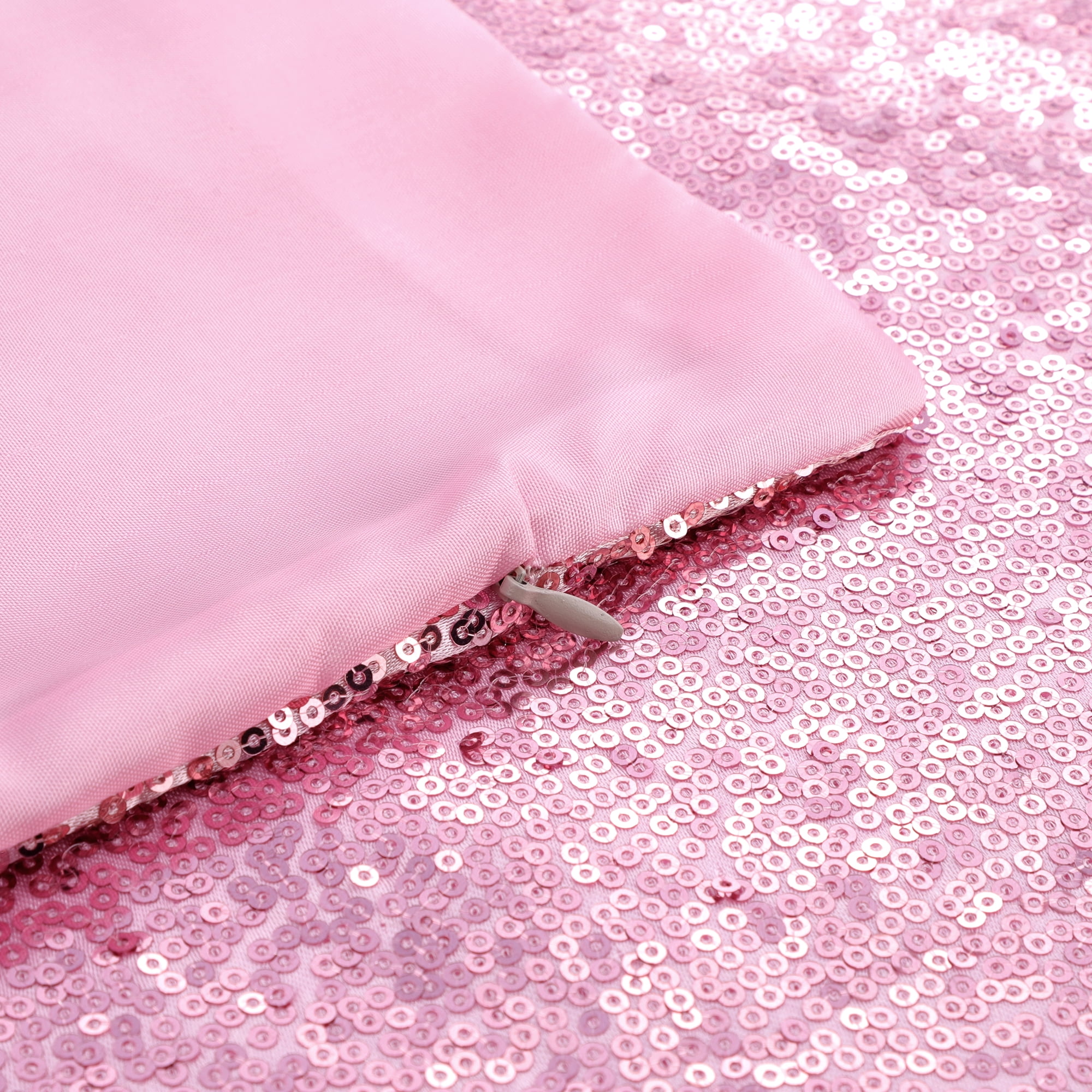 Unique Bargains 2 Pack Sequins Decorative Throw Pillow Covers 16" x16" Pink