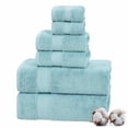 thumbnail image 1 of Juego de toallas de baño TEXTILOM 100% algodón turco, 6 piezas, color aguamarina, 1 of 6