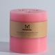thumbnail image 1 of Vela Pillar MOZEAL, extra grande, 3 mecha, rosa, 15 x 15 cm, sin perfume, 1 of 5
