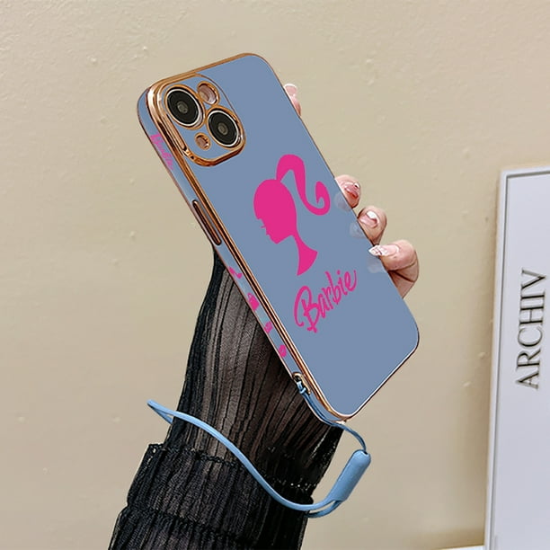 Funda de teléfono de muñeca de Disney para iphone 14, 13, 12, 11 Pro Max, X, XR MAX, 7, 8 Plus, Barbies, cubierta chapada brillante, Protector de silicona Fivean unisex