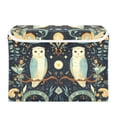 thumbnail image 7 of Yayeee Collapsible Cube Storage Bin with Lid Fabric Closet Decorative Basket with Handles, Mystical Owls Pattern, 7 of 7
