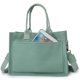 thumbnail image 4 of LHSHID Canvas Tote Bag with Multi Pockets Everything Tote for Women Church Bag Mommy Diapper Bag with Compartments, 4 of 6