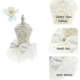 thumbnail image 6 of HQREA  Hollow Dog Tutu Wedding Skirt Lace Pearl Bow Dress Luxury Pet Apparel, 6 of 6