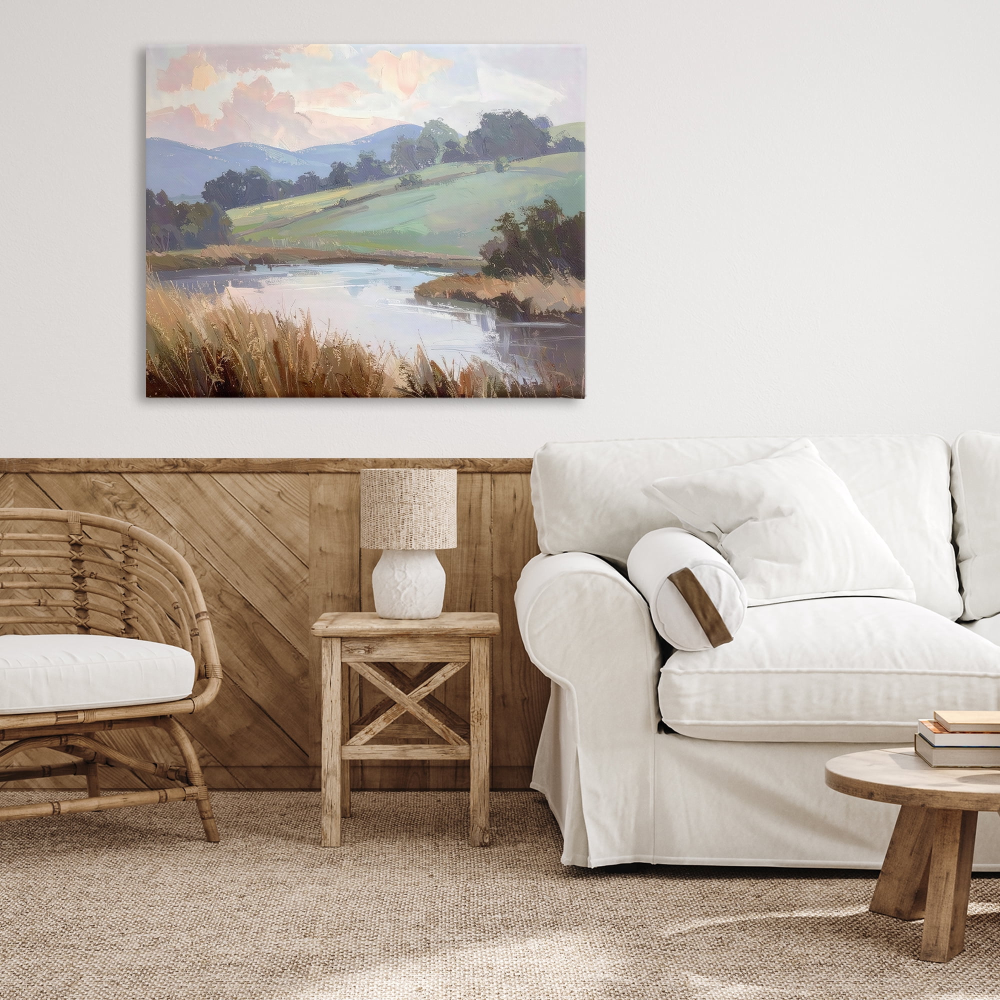 Stupell Industries Subtle Distant Mountains Canvas Wall Art, design by Alonza Saunders