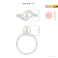 thumbnail image 5 of ANGARA Freshwater Cultured Pearl Ring with Bypass Shank in 14K White Gold for Women | June Birthstone, Birthday, Anniversary, Jewelry Gift for Women | Pearl Ring, 5 of 8