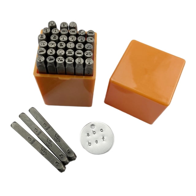 Abbracc Serenable 36Pcs Numbers Letter Metal Stamp for Clay Leather Plastic Leathercraft