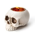 thumbnail image 3 of Candelabro de resina de calavera Zulema, 3 of 6