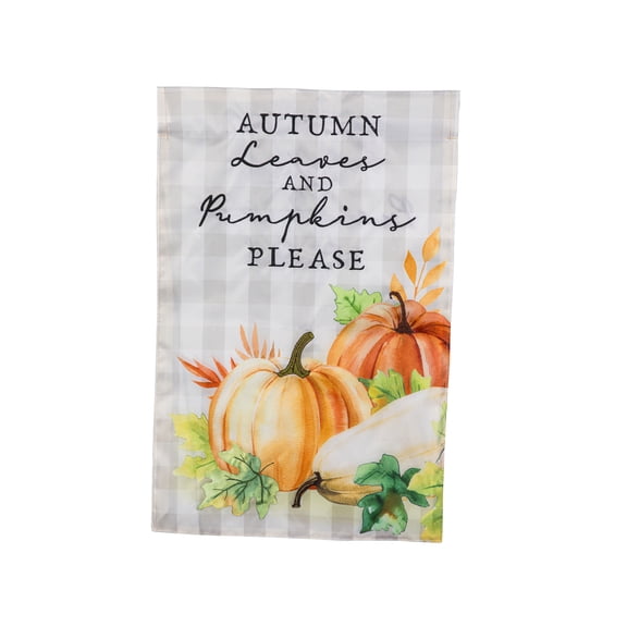 Meadow Creek 11.5" x 18" Fall Pumpkins Please Outdoor Yard Flag