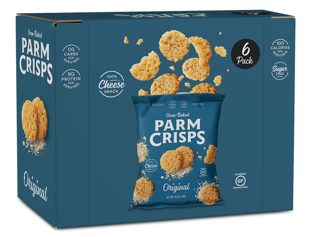 ParmCrisps Original Real Cheese OvenBaked Parm Crisp Snack, 0.63 oz, 6