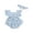 Blue, variant on Musuos Newborn Baby Girls Summer Clothes Set 6 12 18 24M Sleeveless Ruffled Floral Print Romper Bowknot Headband