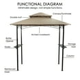 thumbnail image 4 of Kozyard Andra 8 ft.D x 5 ft.W Metal Grill Gazebo (Beige), 4 of 7