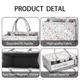 thumbnail image 4 of Large Capacity Tote Bag,Pioneer Flower Floral Print Pattern Handbag Fashion Luxury Tote Bag,15.7"x13"x 5.1" Inches,Laptop Compatible, 4 of 6