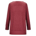thumbnail image 6 of Plus Size Women's Long Sleeve Shirt Solid Color Loose Fit Casual Top Comfortable Back To School Blouse Tunic Tee, 6 of 7