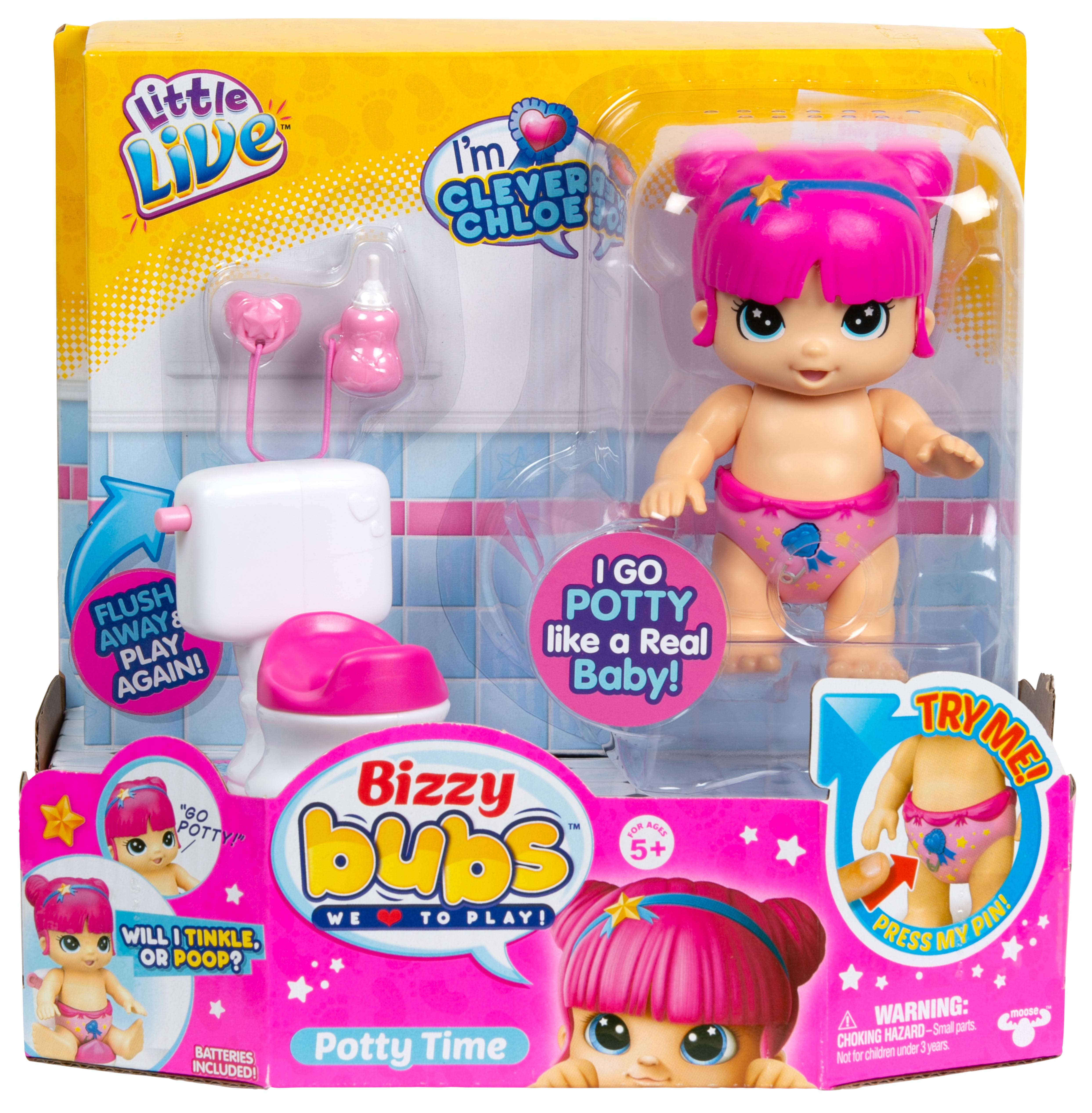 Little Live Bizzy Bubs Baby Play Set, Clever Chloe Potty Time - image 4 of 10