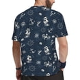 thumbnail image 2 of Wukai Vintage Marine Print Men's Short-Sleeved Mesh T-Shirt,Quick-Dry Short Sleeve Workout T-Shirt-, 2 of 8