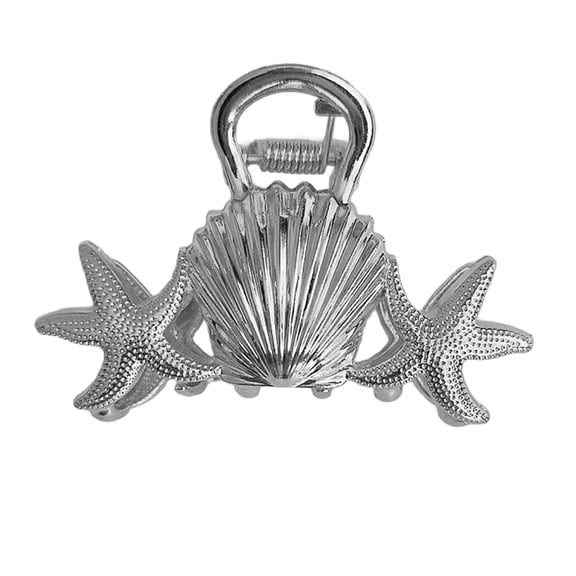 Toudaret Hair Claw Oceanic Design Back Head Hair Clip, with Shells Starfish Conch Pattern Multi-Purpose Hair Accessories